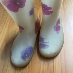 HAKKA レインブーツ　16cm スミレ柄の画像