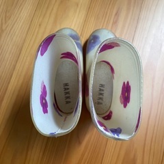 HAKKA レインブーツ　16cm スミレ柄の画像