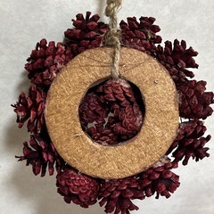 クリスマスリース　赤　無料の画像