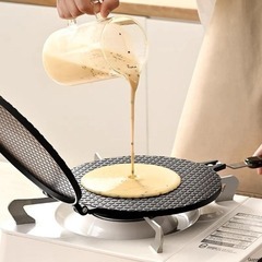 【新品】煎餅メーカー 両面 クレープ ワッフル 焼き型 コーンワッフルの画像
