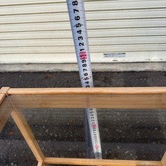 サイドボード　木製　ガラステーブルの画像