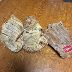 軟式野球用グローブ3セットの画像
