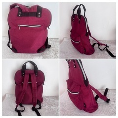 美品／Apple house リュックサック バックパック 軽量 ワインカラーの画像