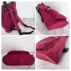 美品／Apple house リュックサック バックパック 軽量 ワインカラーの画像