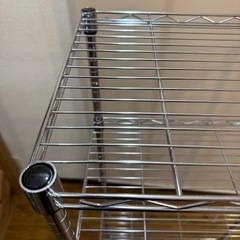 メタルラック 4段／幅59×高124×奥行34／キャスター付き／美品／上前津の画像