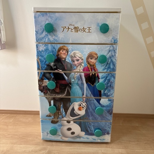 短期間のみ　希少　初期　アナと雪の女王　5段チェスト　タンス　収納　エルサ