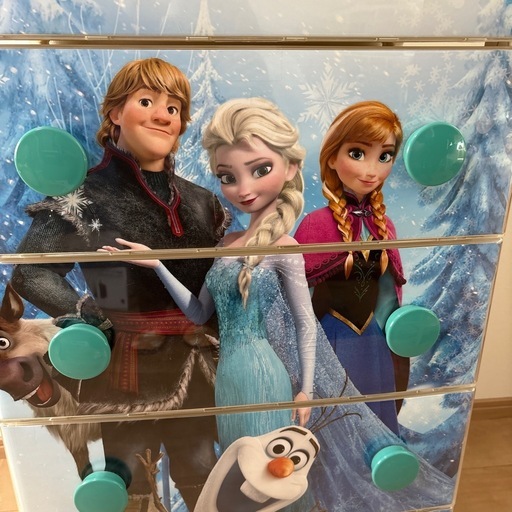 短期間のみ　希少　初期　アナと雪の女王　5段チェスト　タンス　収納　エルサ