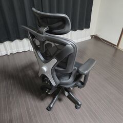 メッシュ ブラック 昇降 キャスター 肘付き オフィスチェア OAチェアの画像