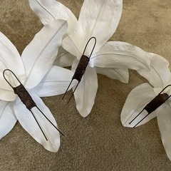 【高級シルクフラワー】百合ヘッドドレス 3pcsの画像