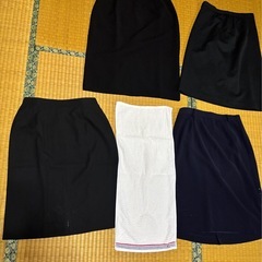 膝丈スカート　黒ブラック　紺まとめ売り　冠婚葬祭の画像