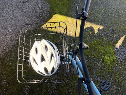 ブルー　自転車　　ヘルメット付き