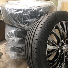 ①  ヴェルファイア Zプレミア 純正ダンロップ タイヤ ホイールセット 19インチ　2本の画像