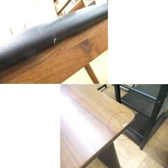 ダイニングセット 幅130cm ブラウン 木目調 食卓 食卓テーブル テーブル 椅子×2脚 ベンチ 4点セット 長谷川産業 ニトリ 札幌市厚別区 厚別店の画像