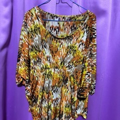 大きめ　トップス　伸縮性があり着やすい　シワができにくく旅行に便利の画像