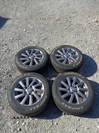 [八6577]  GRIP MAX  2021年製  スタッドレスタイヤ  アルミ4本セット 195/60 R16