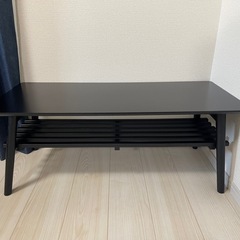 折りたたみ式ローテーブル（黒）
の画像