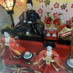 ❤️早く取りに来れる方❤️美品　オルゴール　ぼんぼり点灯ガラスケース入り雛人形ひな祭り　箱ありの画像