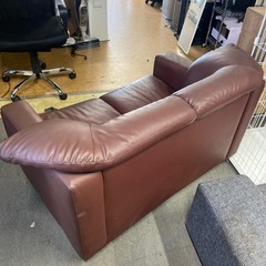 ラブソファ　ブラウン　レザーの画像
