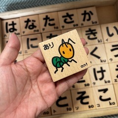 くもん　木製 あいうえお積み木パズル の画像
