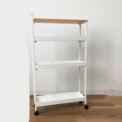 12/12(金)に捨てます０円取引❌隙間収納ラック 幅15cm ホワイトの画像