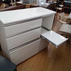 ★ジモティ割あり★ ニトリ レンジ台 ホワイト H91×D45×W101 クリーニング済み TK7474の画像