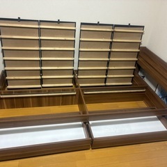 【引取限定(2階)】収納付きベッド台1980(2090)×970×265(650)の画像