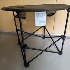 キャンプ　折りたたみラウンドテーブル　引き取り限定@品川区の画像