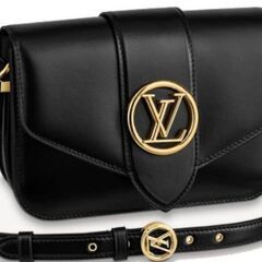 LOUIS VUITTON ルイヴィトン LV ポンヌフ 黒 M55948 レディース レザー ショルダーバッグの画像