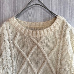 古着　jouetie ジュエティ　ケーブル編み　ニットワンピース　ロング　アクリル　Mの画像