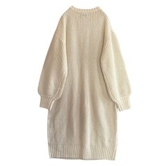 古着　jouetie ジュエティ　ケーブル編み　ニットワンピース　ロング　アクリル　Mの画像