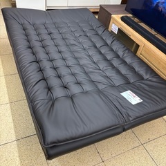 【リユースマン倉敷】ソファベッド レザーブラック の画像