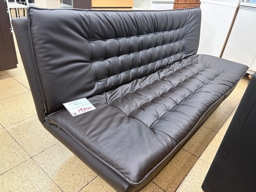 【リユースマン倉敷】ソファベッド レザーブラック
