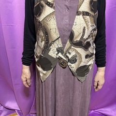 大きめワンピース　　大きめ短めジレ　2L 3L 4Lの画像
