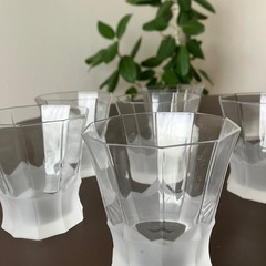 アンティーク八角グラス　6個セットの画像