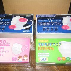 未使用　不織布マスク230枚 ＋ 布製マスク100枚の画像