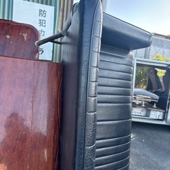 ソファ三人掛け☆黒☆合皮の画像