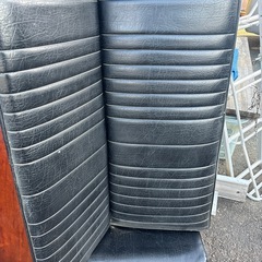 ソファ三人掛け☆黒☆合皮の画像