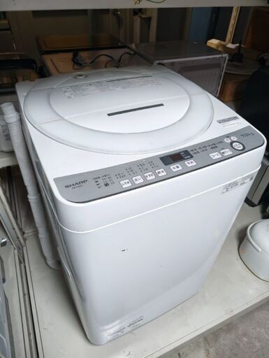 ?激安?❗️配送•設置?❗️♻️処分撤去♻️
2020年式　SHARP 7KG　洗濯機　ES-GE7D