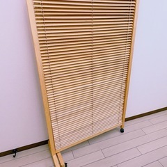 木製パーテーション　ブラインド　2連の画像