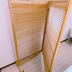 木製パーテーション　ブラインド　2連の画像