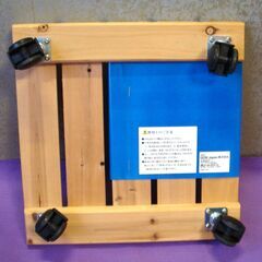 【スノコ・キャスター・花台】 28×28×7.4cm キャスター付き 杉すのこの画像