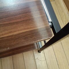 ★ジモティ割あり★  レンジ台 ブラウン H88×D46×W61 クリーニング済み TK7476の画像