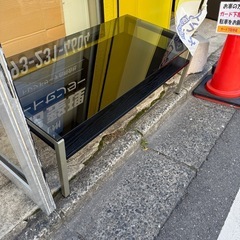 ガラス　センターテーブル　ブラックの画像