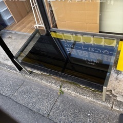 ガラス　センターテーブル　ブラックの画像