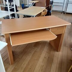 ★ジモティ割あり★  デスク ナチュラル H74×D60×W121 クリーニング済み TK7478の画像