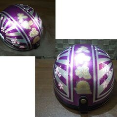 コルク半ヘルメット KC-029L フリーサイズ（57-60cm未満) 半帽 2024年11月製造 パープルメタリック 大和魂 札幌市 新道東店 の画像