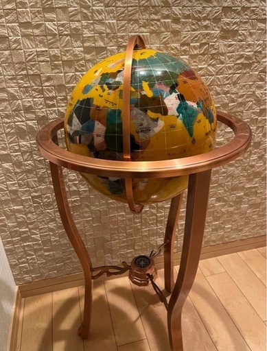 天然石高級地球儀