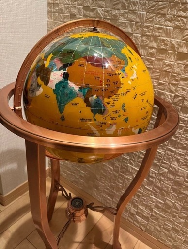 天然石高級地球儀