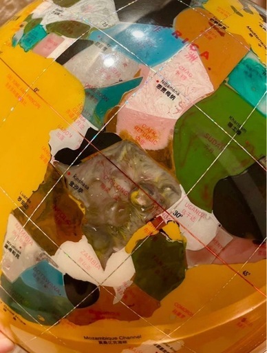 天然石高級地球儀