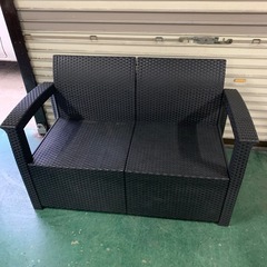 ラタン調 テーブルセット クッション付の画像